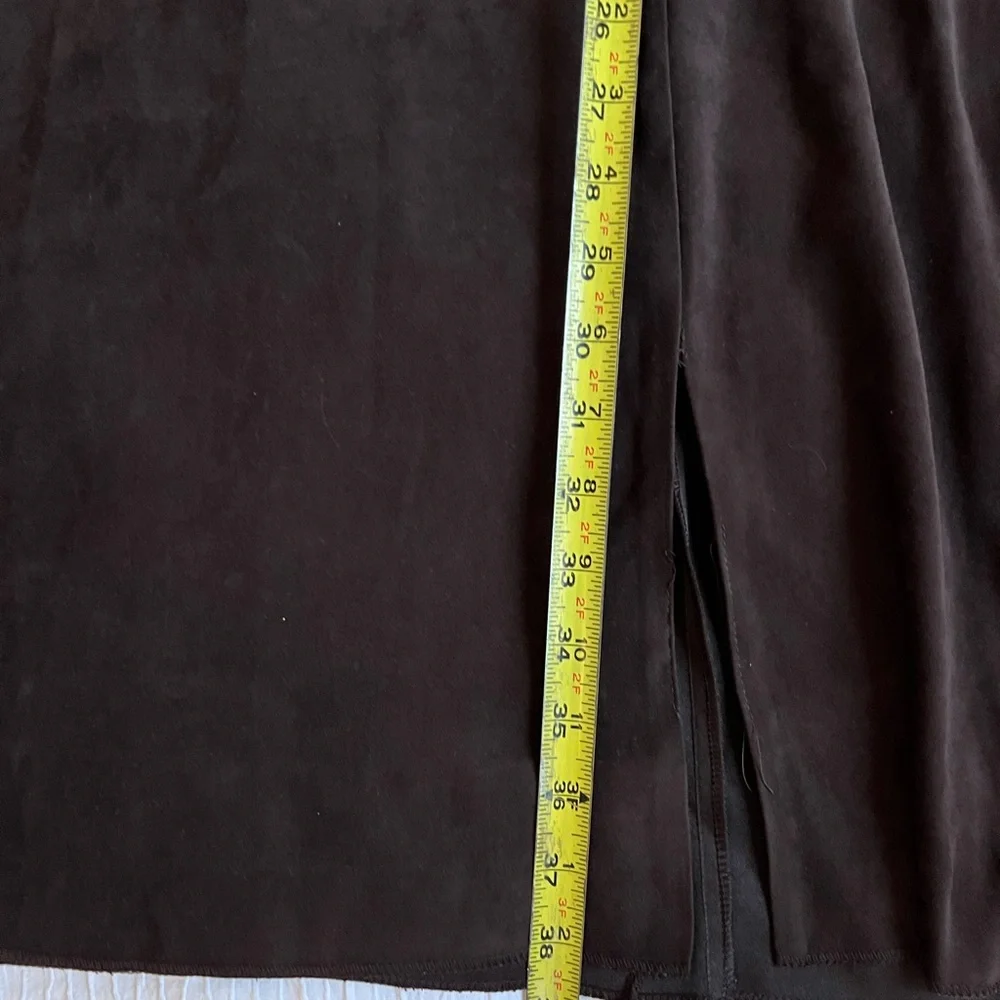 Vintage Faux Suede Midi Dress Sleeveless size 16 - Picture 9 of 9